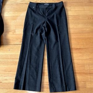 Ann Taylor Straight Leg Black Pants (lined) 98% Wool - Size 8/10